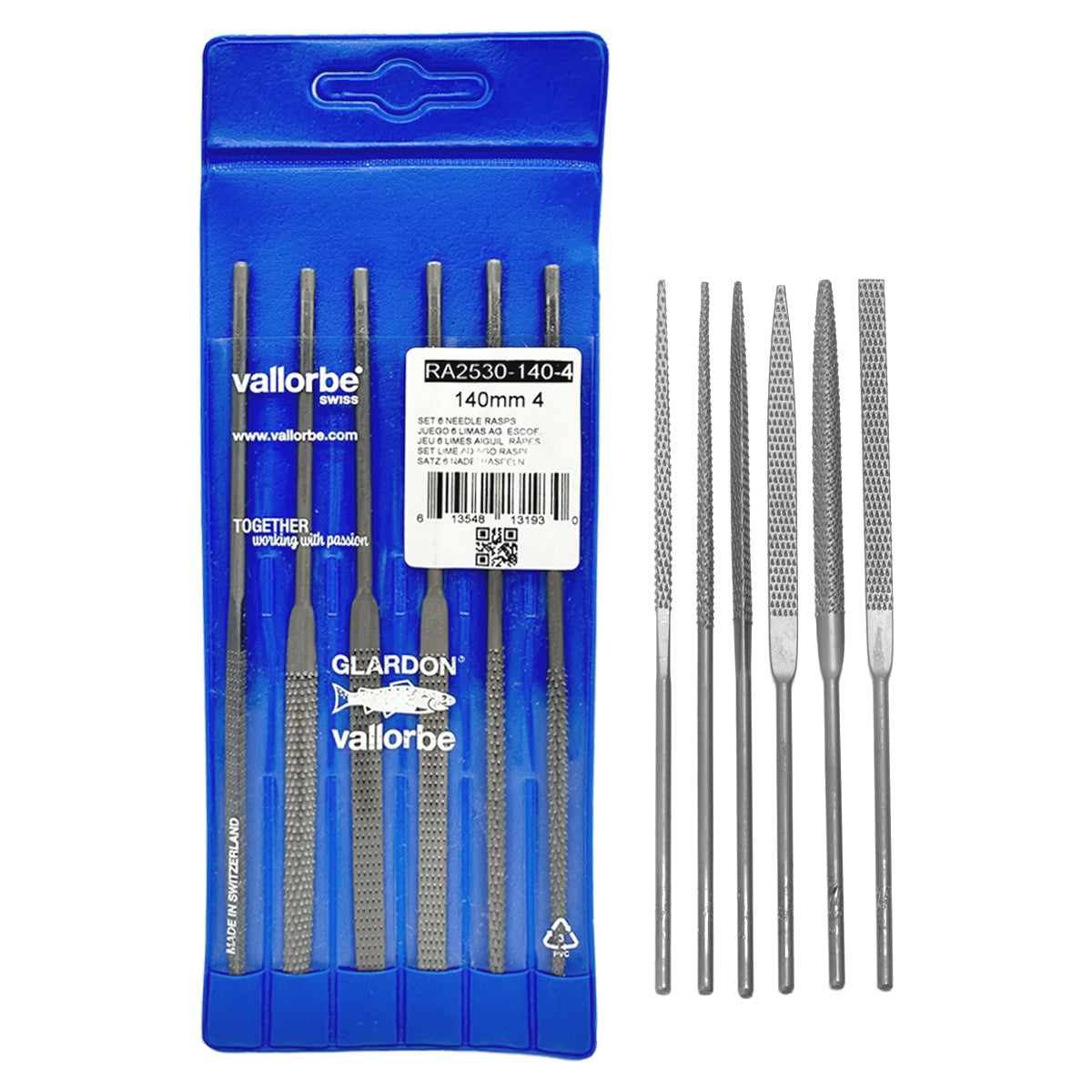 Wax Needle File Rasps Glardon-Vallorbe RA2526 Swiss 2024 Made Premium Quality Set 6pc