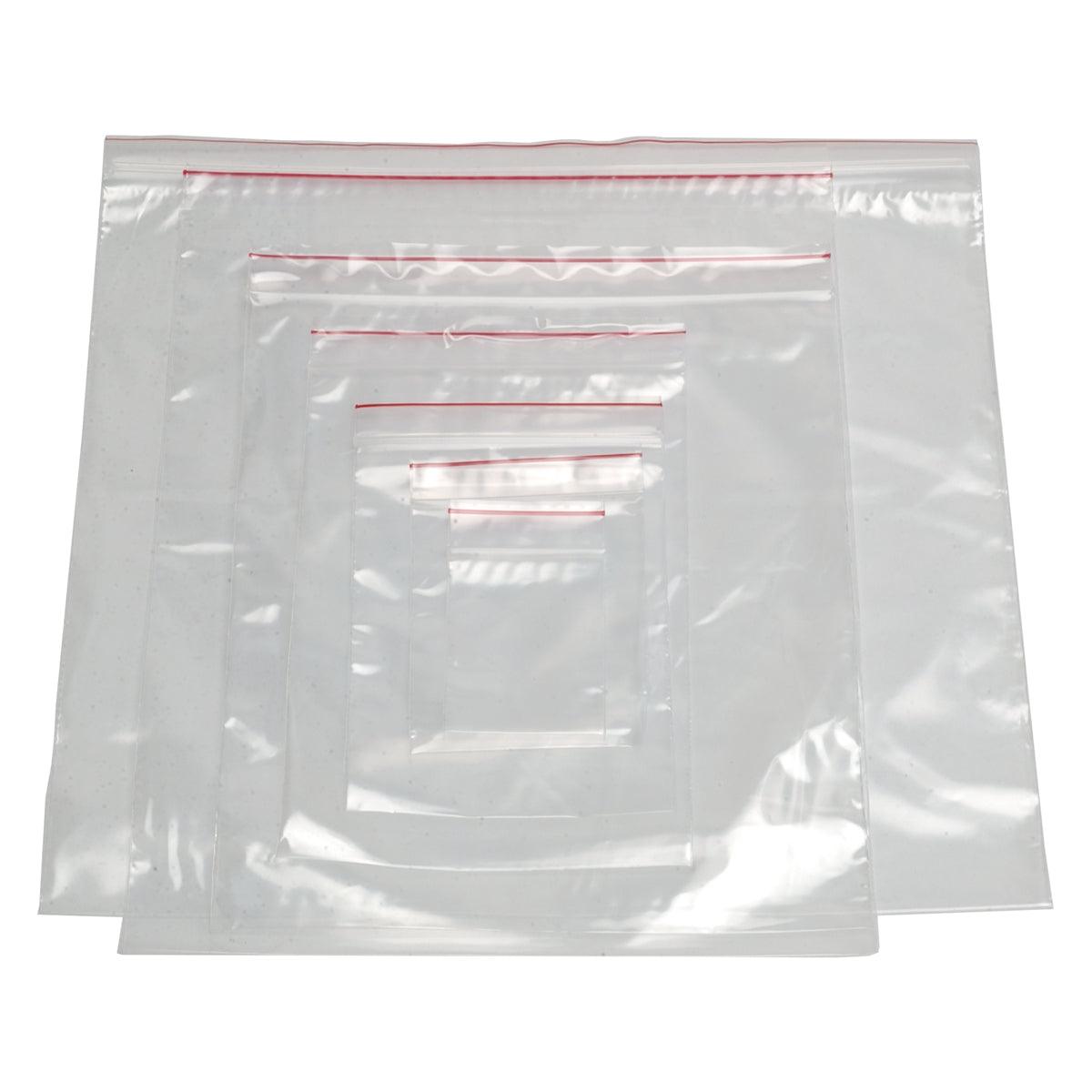 Minigrip Red Line Reclosable Plastic Bags - 4-Mil Thick Clear With Han —  Otto Frei