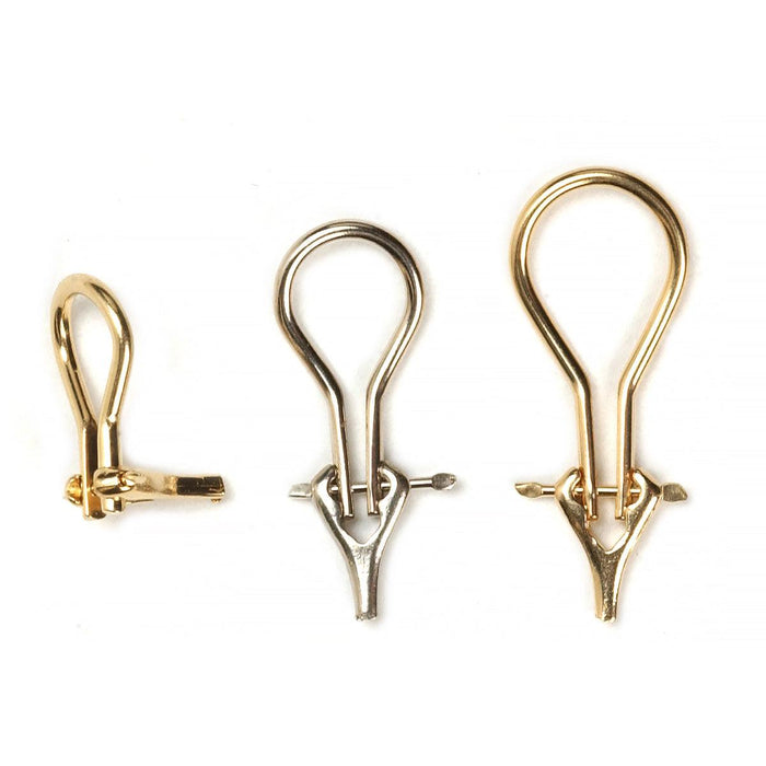 14KY Earring Clips with 3mm or 4mm Pads — Otto Frei