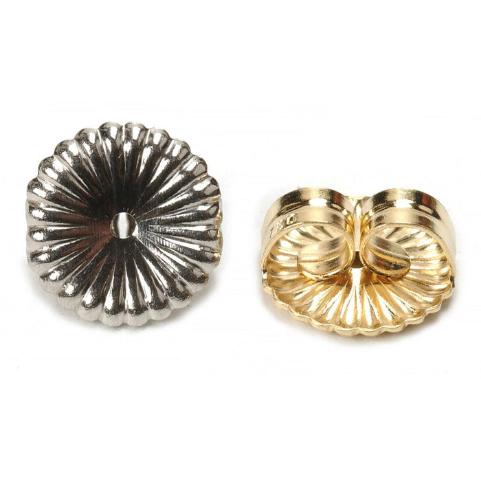 14KY,14KW,18KY,18KW & Platinum Monster Starburst 9mm Friction Earring Backs - Otto Frei