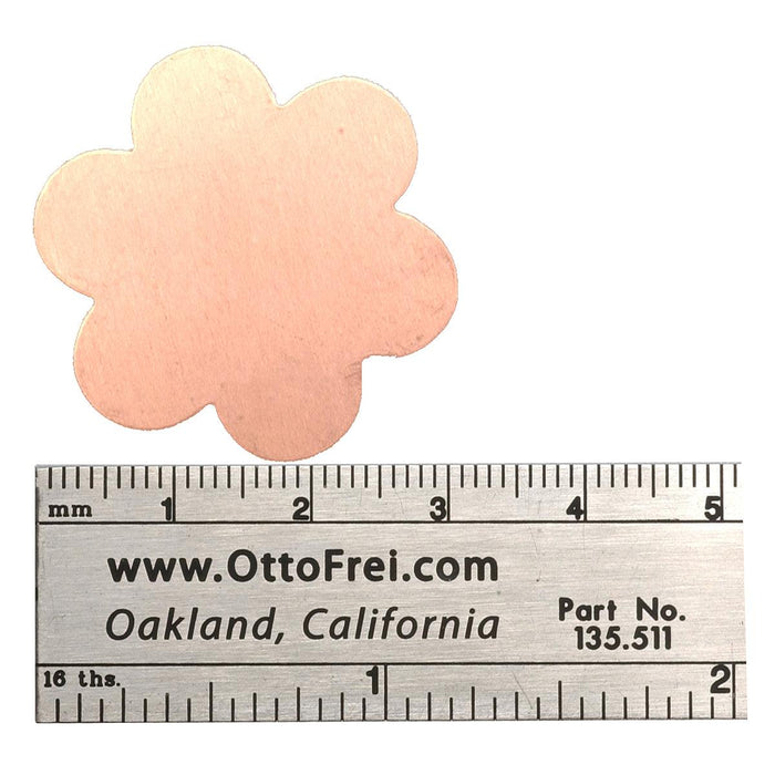 24 Gauge 6 Petal Flower 1-3/8'' Pack of 6 - Otto Frei