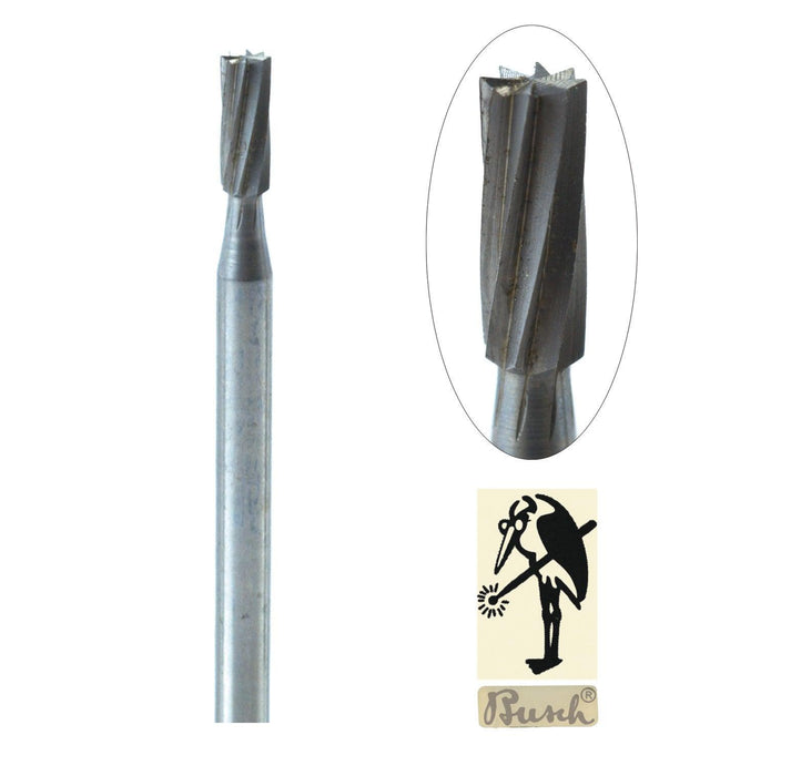 Busch Fig. 15 Cylinder Square Plain Cut Burs .70mm-3.10mm - Otto Frei