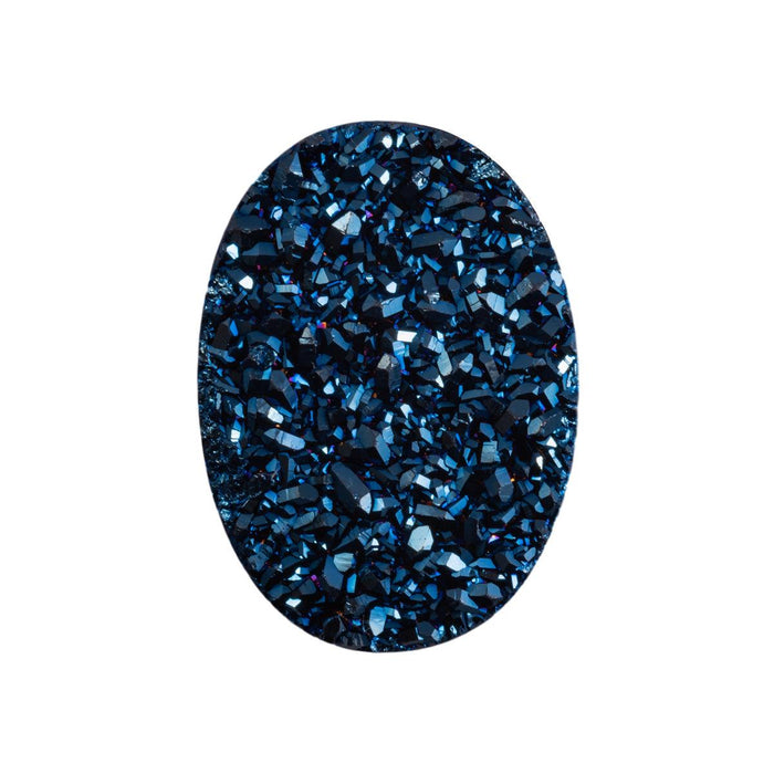 Druzy Quartz Blue Oval 18mm x 13mm - Otto Frei