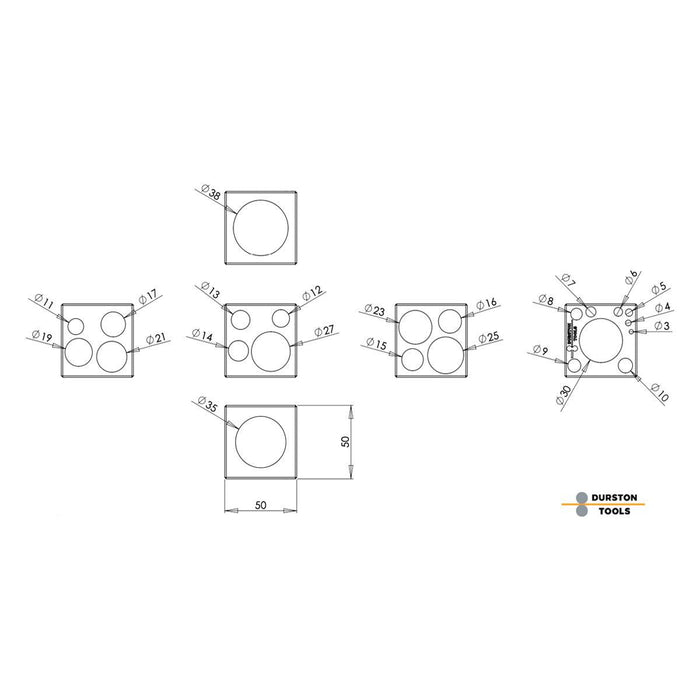 Durston Medium 50mm (2") Die Block - Otto Frei