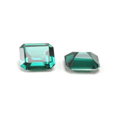 Emerald Cut Faceted Imitation Emerald - Otto Frei