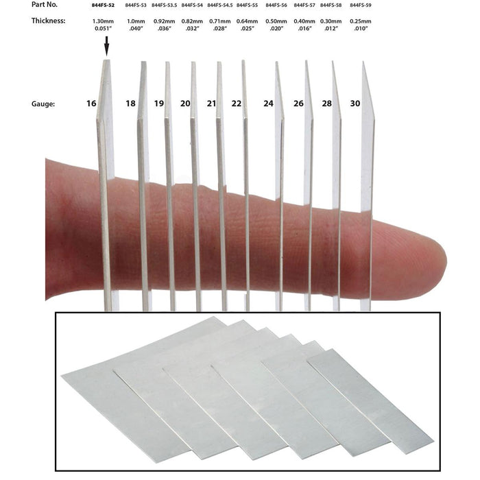 Fine Silver Sheet 22GA to 30GA-6" x 1" to 6" x 12"  - Otto Frei