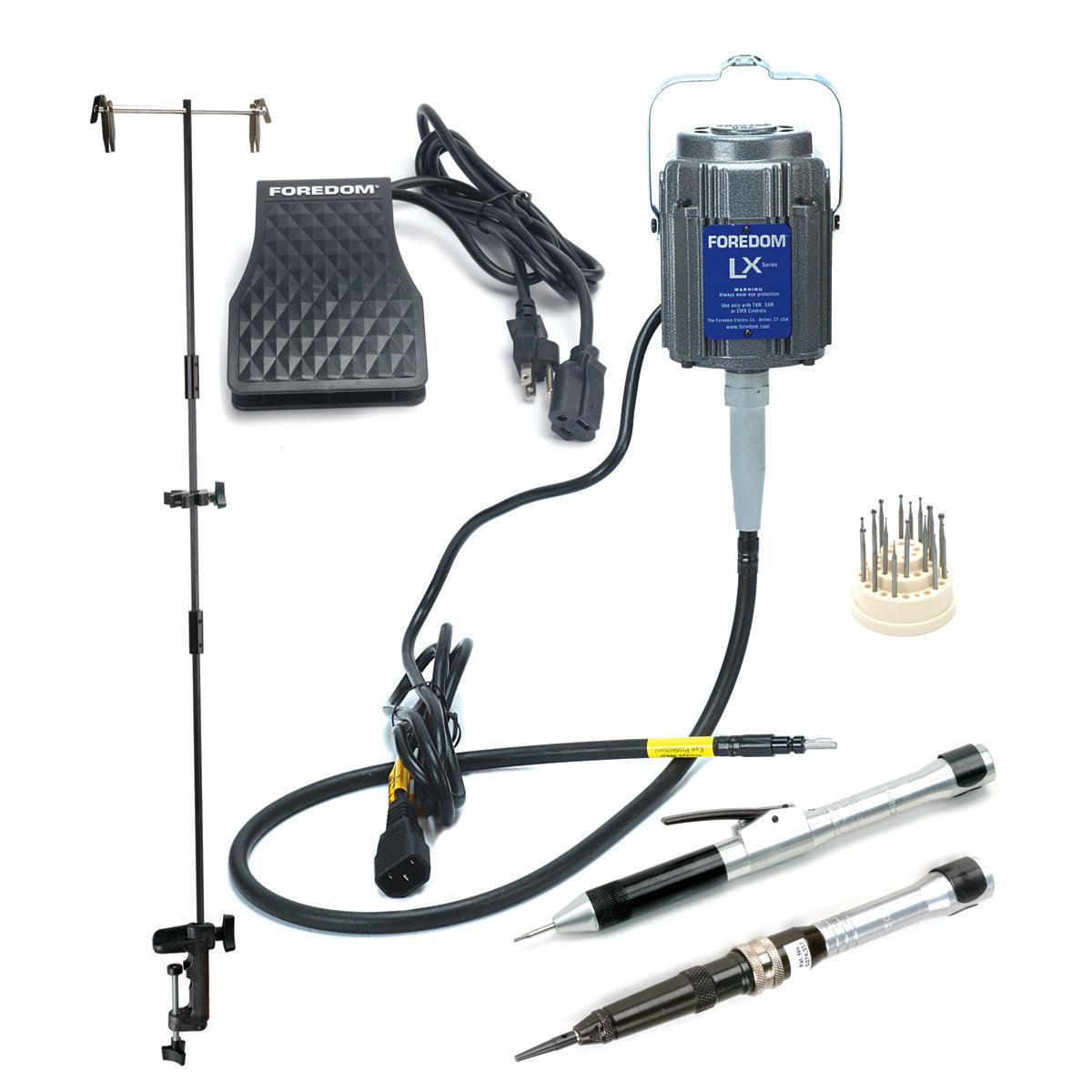 Foredom K.2246 Deluxe Stone Setting Kit with 2 Handpieces with Hanger  -110V-Ships Free | OttoFrei.com — Otto Frei