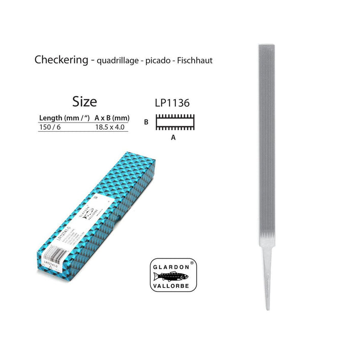 Glardon-Vallorbe Checkering Pillar Precision Files - LP1136 - Otto Frei