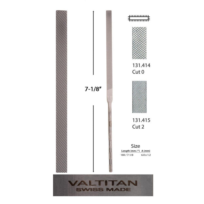 Glardon-Vallorbe Valtitan Pillar Needle Files LAV2401-180 - Otto Frei