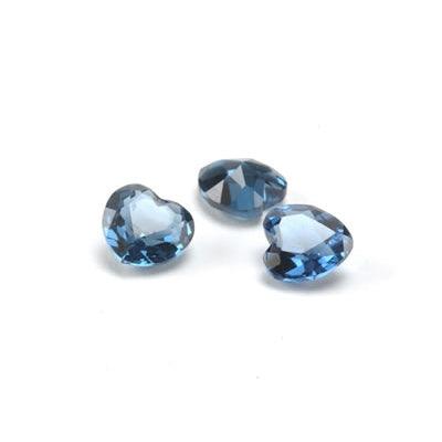 Heart Faceted Imitation Blue Zircon - Otto Frei