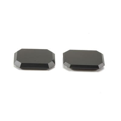 Octagon Flat Top Double Bevel Genuine Black Onyx - Otto Frei