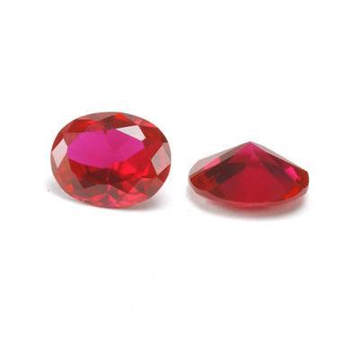 Oval Synthetic Garnet Red Corundum - Otto Frei