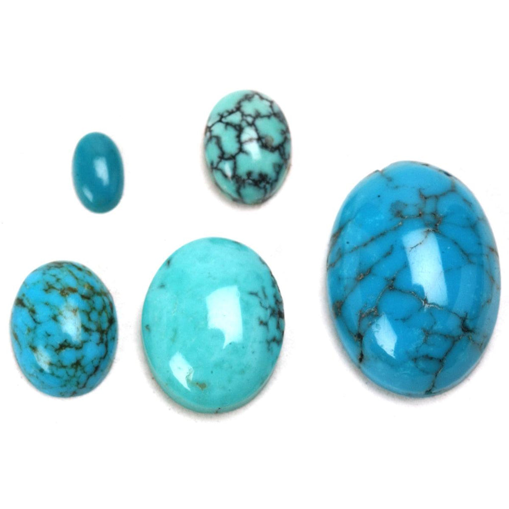 4pcs 100% outlet Genuine Turquoise Cabochons