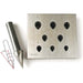 Pear Bezel Block-Large 14mm x 10mm to 21mm x 15.1mm 72% Ratio-8 Holes 17 Degree - Otto Frei