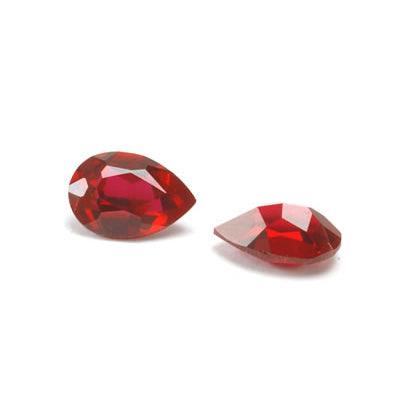 Pear Faceted Imitation Red Garne - Otto Frei