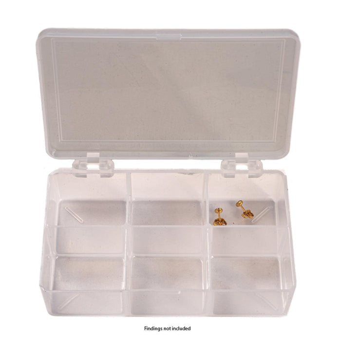 6 Compartment Small Plastic Storage Box