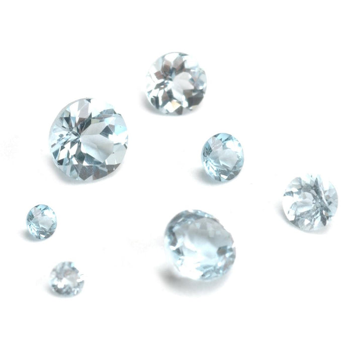 Round Faceted Genuine Aquamarine - Otto Frei