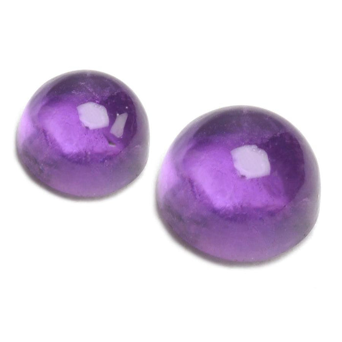 Round Genuine Amethyst Cabochon - Otto Frei