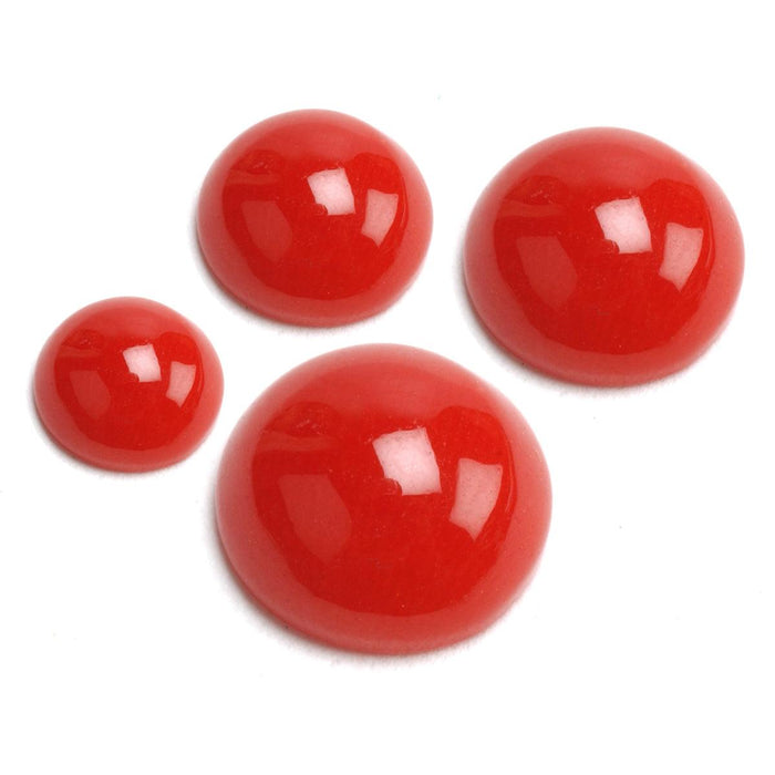 Round Red Coral Cabochon - Otto Frei