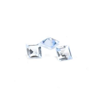 Square Faceted Imitation Aquamarine - Otto Frei