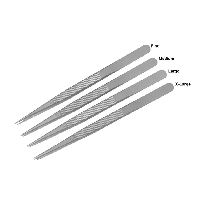 Stainless Steel Matte Finish Otto Frei Diamond Tweezer F, M, L & XL Tips - Otto Frei