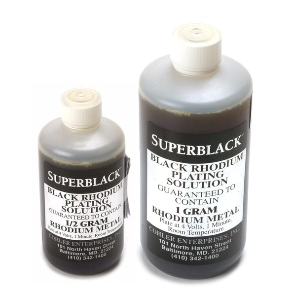 Cohler Black Rhodium Plating Bath - 1/2gram Solution - $605.95 : Lacy West  Supplies, Ltd., Suppliers To Jewellers