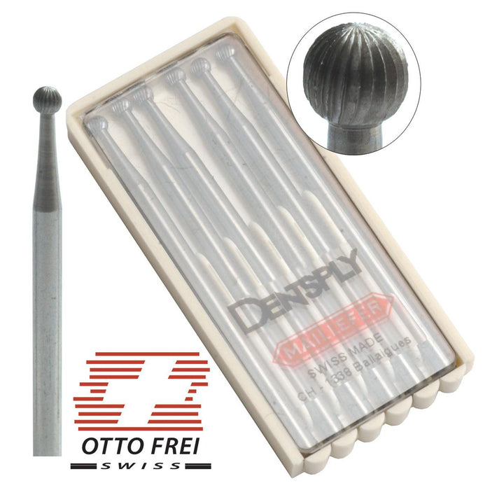 Swiss Fig. 61 Round Finishing Burs 1.20mm-3.50mm - Otto Frei